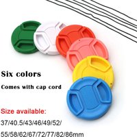 Colorful Center Pinch Snap-on Camera Front Lens Cap Cover Lid Universal Plastic 37 40.5 43 46 49 52 55 58 62 67 72 77 82 86 mm