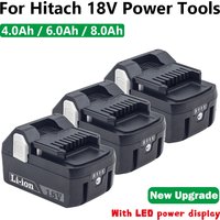 For Hitachi18V/HiKOKI 18V Cordless Power Tools BSL1850 BSL1860 BCL1815 EBM1830 BSL1840 330139 18V 4Ah 6Ah 8Ah Li-ion Battery