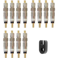 6/12pcs Bicycle Removable Presta Valve Core CNC FV Bike Replacement Brass Tubeless Core Remover Tool for Road MTB Bike
