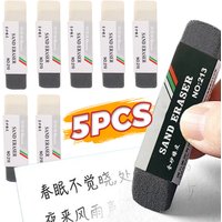 5-1Pcs Ink Erasers for Ballpoint Pen Gel Pen Pencil Matte Eraser Office School Stationery Clean Correction Supplies Sand Rubber