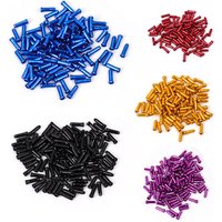 100pcs Bicycle Brake Wire End Cap Black/blue/red/gold/sliver Aluminum Alloy Cable Tips Mountain Bike