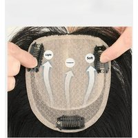 10x12CM Human Hair Piece Realistic And Natural Women Topper Hairpiece Quickly Increase Hair Cover Gray Hair Natural Color/Mocha