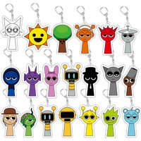 Sprunki Acrylic Key Chain Fashion Key Ring Bag Charms Gift Girl Sprunki Oren Raddy Gray Brud Vineria Pendant Cute Keychain