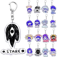 Hot Omori Game Keychain for Accessories Bag Pendant Basil Kel Hero Aubrey Omocat Sunny Key Chain Ring Keyring Jewelry Fans Gifts