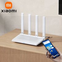 XIAOMI AX3000T WiFi 6 Router 3000Mbps – Dual Band, Mesh Full-Home Roaming,OFDMA, 256 MB RAM, 128 Devices,CN Version With Adapter