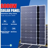 6000W Solar Panel 18V High Efficiency 3KW Portable Power Bank Flexible Charging Outdoor Solar Cells For Battery Home RV Camping