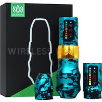 EXO Machine à tatouer sans fil 4.0 temps 2400mAh 2 batterie batterie au Lithium de grande capacité moteur sans noyau fort pour tatoueur