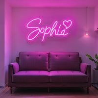 Personalizowany neon LED z imieniem dla dzieci i nastolatków, unikalny prezent do sypialni z możliwością dostosowania wzorów, modna dekoracja ścienna.