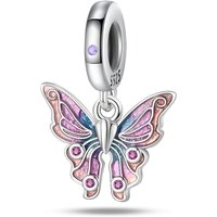925 Sterling Silver Butterfly Zircon Charms Pendant Fit 3mm Original Bracelet DIY Women Exquisite Birthday Party Jewelry Gifts