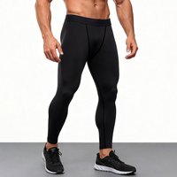Men's compression sports pants fast drying fitness sports pants running tight pants training tight pants black red gray line
