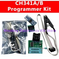 CH341A/B Programmer adapter+SOP8 clip+SOIC8 adapter with cable+1.8V adapter CH341A EEPROM Flash BIOS USB programmer ZIF adapter