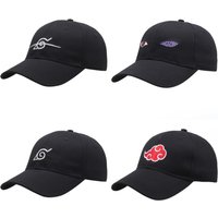 Anime Ninja-Hut, Akatsuki, bestickte Baseballmütze aus Baumwolle, neutral, verstellbar, Entenschnabel-Hut, Sonnenschutzhut, Outdoor-Sporthut