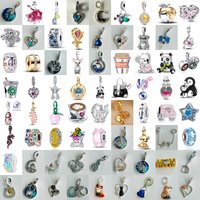 2026 New 925 Silver Charms Coffee Apple Star Cube Dog Fox Cat Beads Fit 925 Original Bracelets Fine DIY Birthday Jewelry Gifts