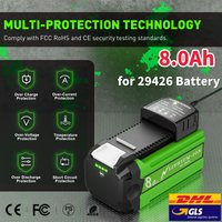 For GreenWorks 29462 40V 8000mAh Battery For G-MAX Lithium Battery 29472 29462 29252 20202 Replacement Tools Battery