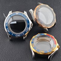NH35 42mm High-quality Silvery Case Sapphire Glass Men's watches Fits NH35/36 movement Steel Watch Box Fits 20mm strap Parts