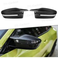 Real Dry Carbon Fiber Side Door Mirror Cover for BMW M2 G87 M3 G80 M4 G82 G83 G42 Replacement Rear View Mirror Car Accessories