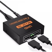 1 x 2 HDMI-compatible Splitter Converter 1 In 2 Out HD 1.4 Splitter Amplifier HDCP 4K/1080P Dual Display for HDTV DVD PS3 Xbox