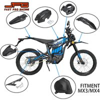 Motorcycle Front Rear Mudguards Fender Battery Cover Engine Case Chain Guard Set For TALARIA STING MX3 MX4 E-Bike Carbon Fiber