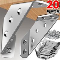 Wholesale Angle Code Stainless Steel Universal Fixed Brace Kits Cabinet Shelf Right Angle Support Brackets Fastener with Screw