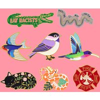 Animals Cat Bird Snake Enamel Pins Neural Quotes Brooch Lapel Pin Badge on Backpack Clothing Accessories Fashion Jewelry Gifts