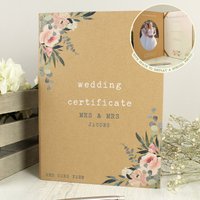 Personalised Wedding Certificate and Photo Display BookPersonalised Wedding Certificate and Photo Display Book