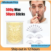 Portable Nose Hair Stick Wax Bean Set Nose Wax Applicators For Painless Nose Hair Removal Tool Wax Accessories Beeswax Safe