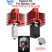 Upgrade Hotend Kit For Bambu Lab P1S P1P X1 X1C X1E One-Piece Hardened Steel Nozzle TZ4.0 Hot End For BambuLab 3D Printer Parts