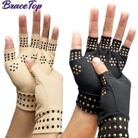 Arthritis Gloves Compression Gloves Magnetic Anti-Arthritis Therapeutic Therapy Fingerless Gloves Hand Pain Heal Joints Relief