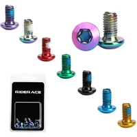 12pcs Bicycle Disc Brake Rotor Torx Bolts T25 M5x9mm Stainless Steel Road Bike Fixing Screws Colorful Cycling Accessory MTB Part
