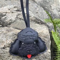 31BF Miniature Dog Figure Keychain PU Leather Hanging Charm For Gifting Collection