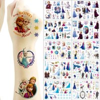 1Pcs New Disney Frozen Anna Elsa Princess Temporary Tattoo Stickers For Birthday Party Decoration Frozen Cartoon Sticker Gift