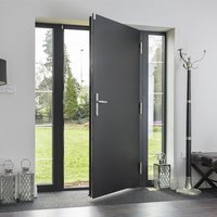 Household Entrance Fashionable Aluminum Alloy Hinged Door Anodized Oxidation Rust Prevention Security Doors Sturdy Front Doors