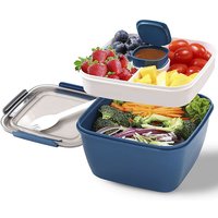 1100ml 1500ml Portable Lunch Box Container 2 Layer Grid Salad Bowl Bento Boxes Salad Bowls Lunch Box Lunch Container for Food