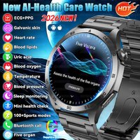 New Nursing Grade Smart Watch Men Blood oxygen Blood Lipid Uric Acid ECG+PPG Body Temperature Bluetooth Call Health Smartwatch