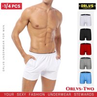 1/4 PCS ORLVS Brand Sexy Men Underwear Soft Breathable Underwear Comfortable Solid Panties Underpants Cueca Boxershorts Homme