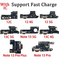 For Xiaomi Redmi 12C 13C 12 4G 5G Note 13 Pro Plus USB Charger Dock Connector Board Charging Port Microphone Flex Fast charging