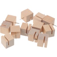 12Pcs Wooden Slot Push Pins Ergonomic Design for Bulletin Board Cork Strip Map Marking Photo Wall Decoration Thumbtacks Pushpins