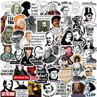 50Pcs Funny History Stickers History Nerd Stickers History Stickers for Students Teachers, History Stickers for Water Bottles