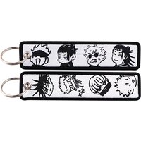 Manga Gojo Satoru Keychain for Motorcycle Anime Key Chain for Men Gifts and Cars Key Tag Embroidery Key Fobs Fashion Jewelry