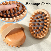 1pcs Body Masssage Scalp Wooden Neck Head Massager Meridian Brush Air Bag Relaxable Massage Comb Tool Masajeador Gofts Guasha