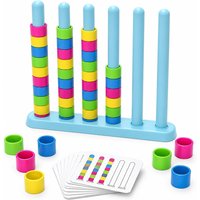 Color Stacking Puzzle Fun Matching Party Entertainment Children's Interactive Challenge Toy Puzzle Battle Game