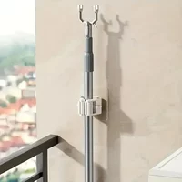 1-20pcs Mop Storage Storage Rack Bathroom Suction Hanging Pipe Traceless Mop Clip Broom Hanger Wall-Mounted Waterproof Mop Rack