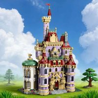43263 Beauty and the Beast Princess Castle Decoration Model Gift 2916Pcs Brick Educational Toy Home decor ornaments