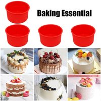 4 6 8 10 Inch Round Shape Mold Silicone Small Cake Baking Pan Mousse Fondant Cylinder Mould For Pastry Dessert Jelly Wholesale