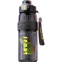 1200ml travel portable fitness pot, large capacity sports water bottle, leak proof and burn proof plastic cup