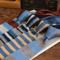2025 New Striped Blue Neckties For Men Casual 6CM Narrow Ties Creative White Dots Neck Tie Wedding Party Accessories Cravat Gift