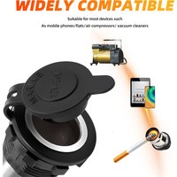 12V/24V Car Cigarette Lighter Power Plug Socket Waterproof Adapter for Cars Boats Motorcycle Marine ATV Truck Car Receptacle