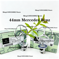 1pcs 44mm Metal Chrome Black Car Front Hood Emblem Bonnet Logo For Mercedes Benz C E S Class W204 W212 W220 W210 W221 Accessorie