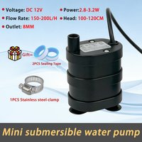12V Vertical Small-sized DC Brushless Water Pump for Fish Tank, Bottom Suction Pump, Submersible Pump, Hydroponics Fountain Pump