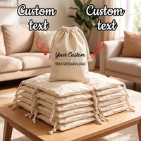 Customizable Drawstring Bags - Personalized Text, Simple Design, Durable, Reusable Storage Bags, Birthday, Party, Event Favors